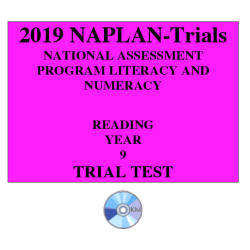 2019 Kilbaha NAPLAN Trial Test Year 9 - Reading - Hard Copy